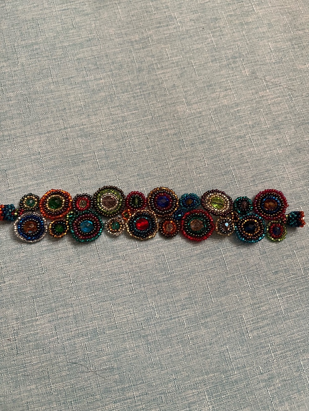 Planetary Joy Guatemalan double beaded bracelet 7.5”